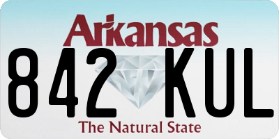 AR license plate 842KUL