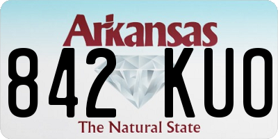 AR license plate 842KUO