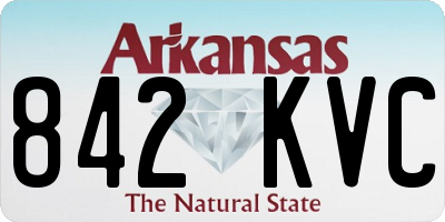 AR license plate 842KVC