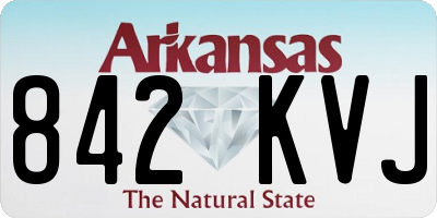 AR license plate 842KVJ