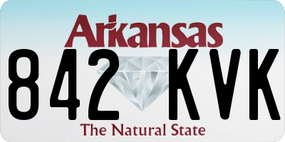 AR license plate 842KVK