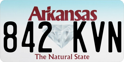 AR license plate 842KVN
