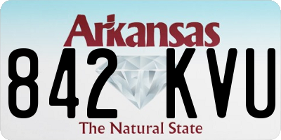 AR license plate 842KVU