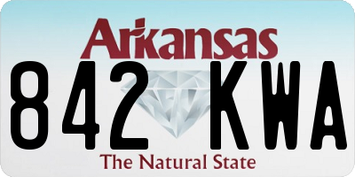 AR license plate 842KWA
