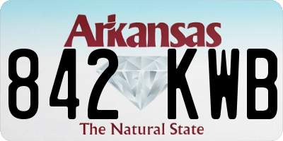AR license plate 842KWB