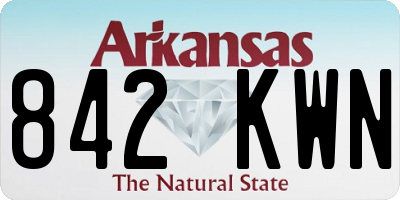 AR license plate 842KWN