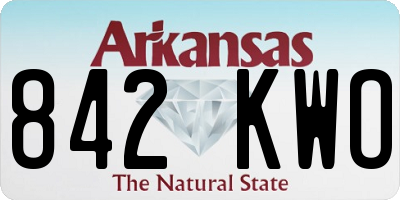 AR license plate 842KWO