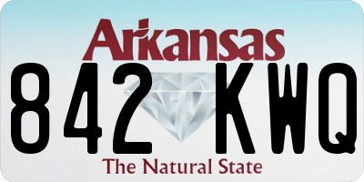 AR license plate 842KWQ