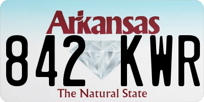 AR license plate 842KWR