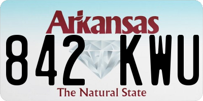 AR license plate 842KWU