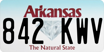 AR license plate 842KWV