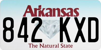 AR license plate 842KXD