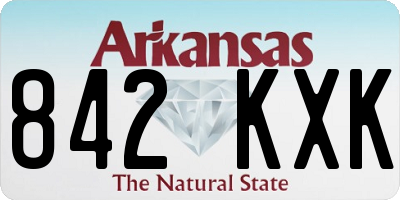 AR license plate 842KXK