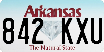 AR license plate 842KXU