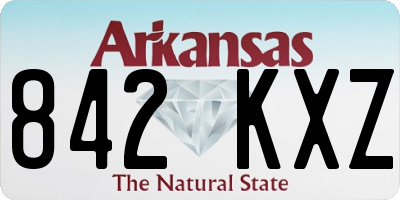 AR license plate 842KXZ