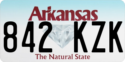 AR license plate 842KZK
