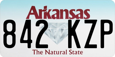AR license plate 842KZP