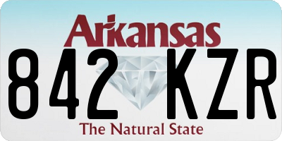 AR license plate 842KZR