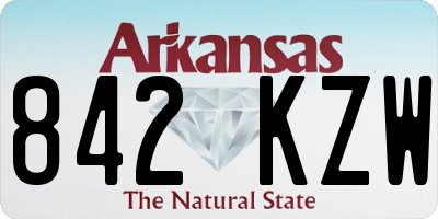 AR license plate 842KZW