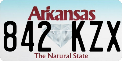 AR license plate 842KZX