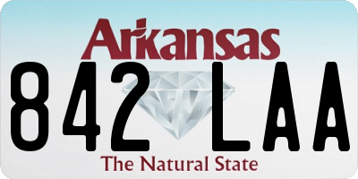 AR license plate 842LAA