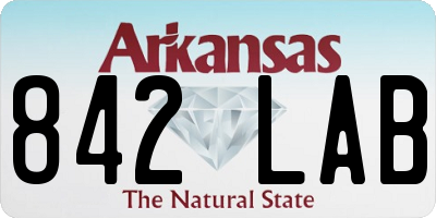 AR license plate 842LAB