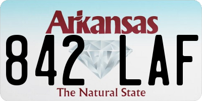 AR license plate 842LAF