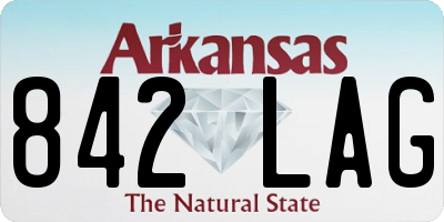 AR license plate 842LAG