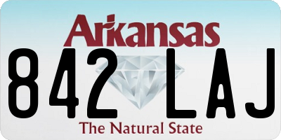 AR license plate 842LAJ