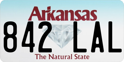 AR license plate 842LAL