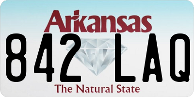 AR license plate 842LAQ