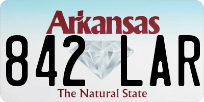 AR license plate 842LAR