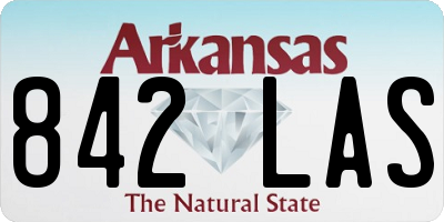 AR license plate 842LAS