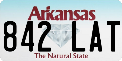 AR license plate 842LAT