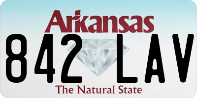 AR license plate 842LAV