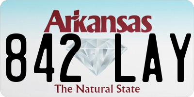 AR license plate 842LAY