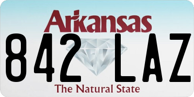 AR license plate 842LAZ