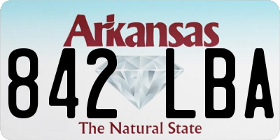 AR license plate 842LBA