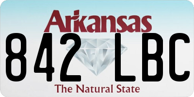 AR license plate 842LBC
