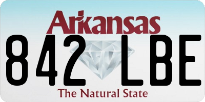 AR license plate 842LBE
