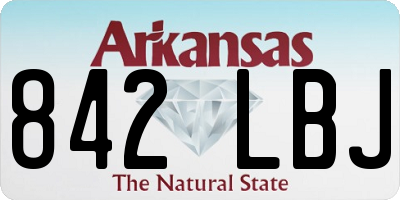 AR license plate 842LBJ
