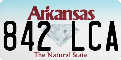 AR license plate 842LCA