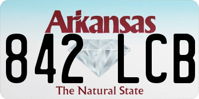 AR license plate 842LCB