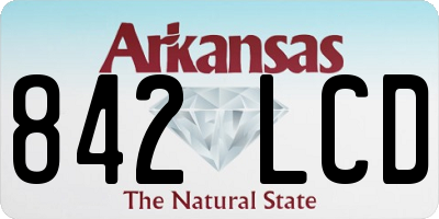 AR license plate 842LCD