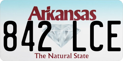 AR license plate 842LCE