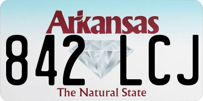 AR license plate 842LCJ