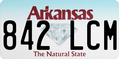 AR license plate 842LCM