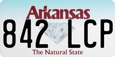 AR license plate 842LCP