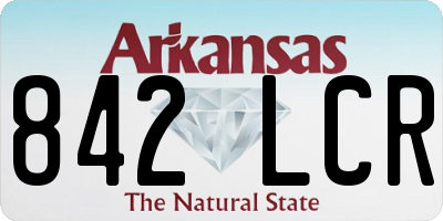 AR license plate 842LCR