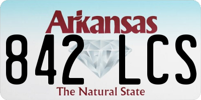 AR license plate 842LCS
